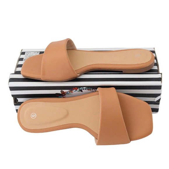 Tan Slide Sandals - Picture 5 of 5